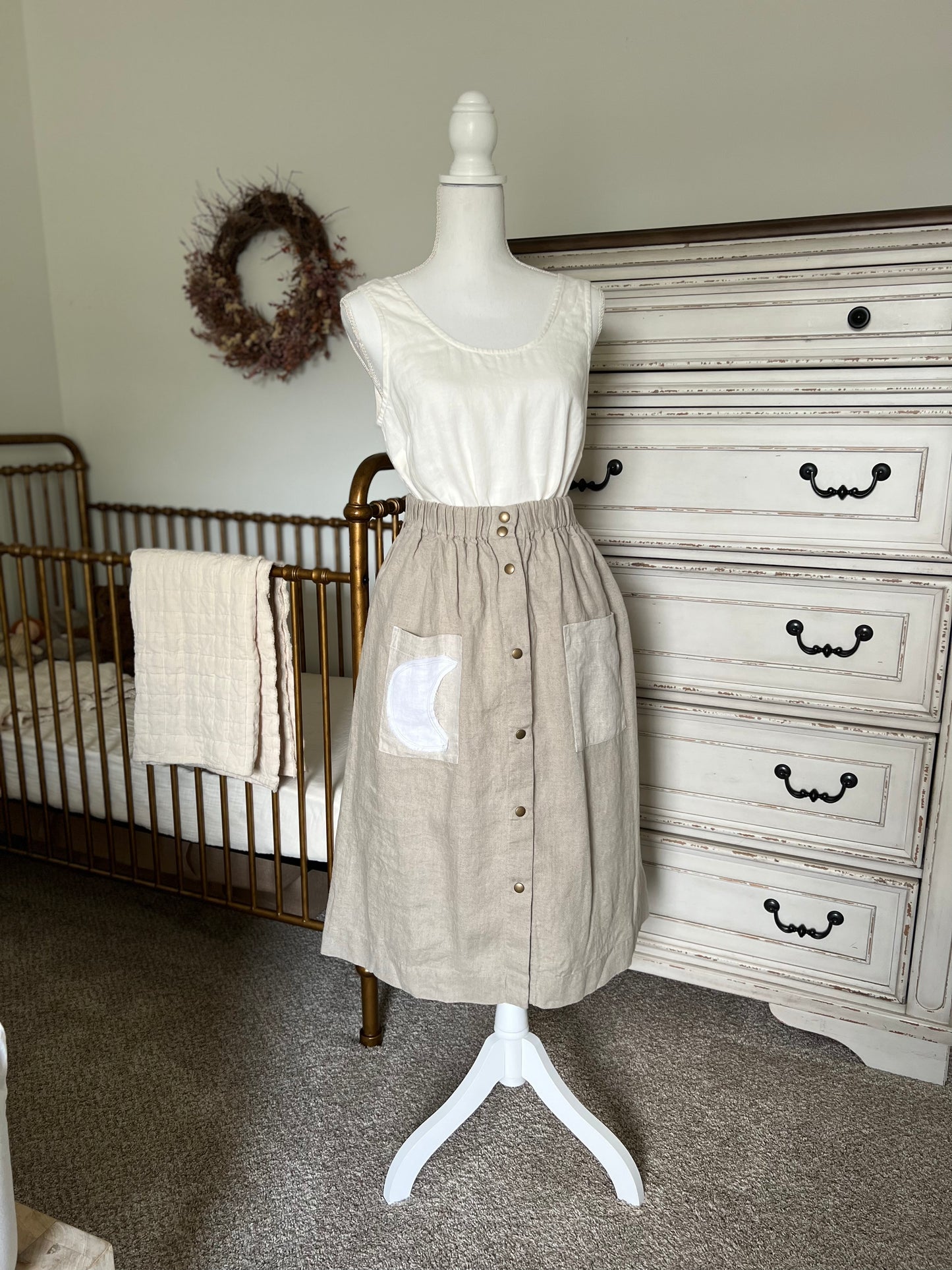 EXCLUSIVE 🌙 notPERFECTLINEN Marseille Skirt • Natural