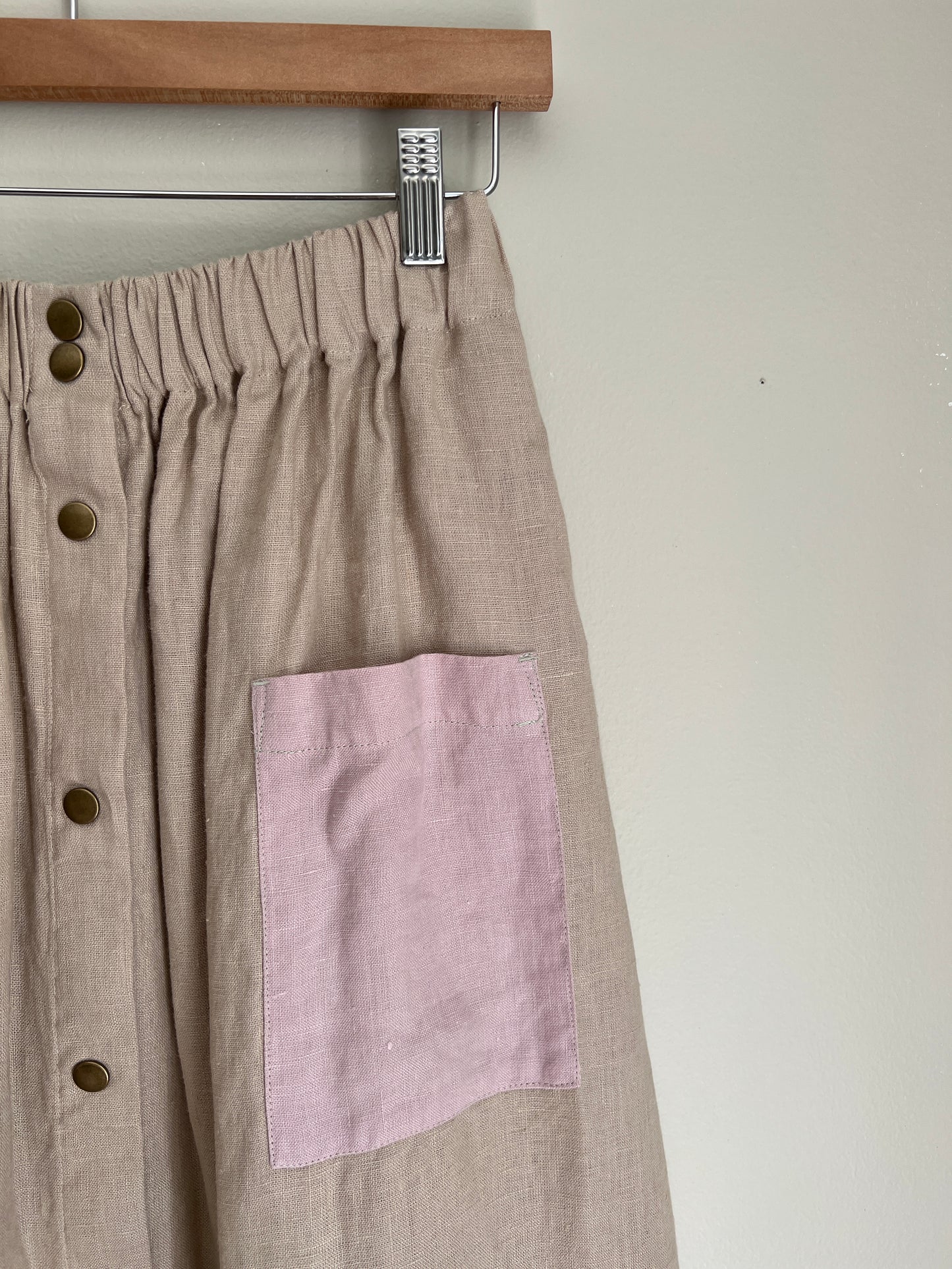 Exclusive Not Perfect Linen Marseille Skirt - Oatmilk