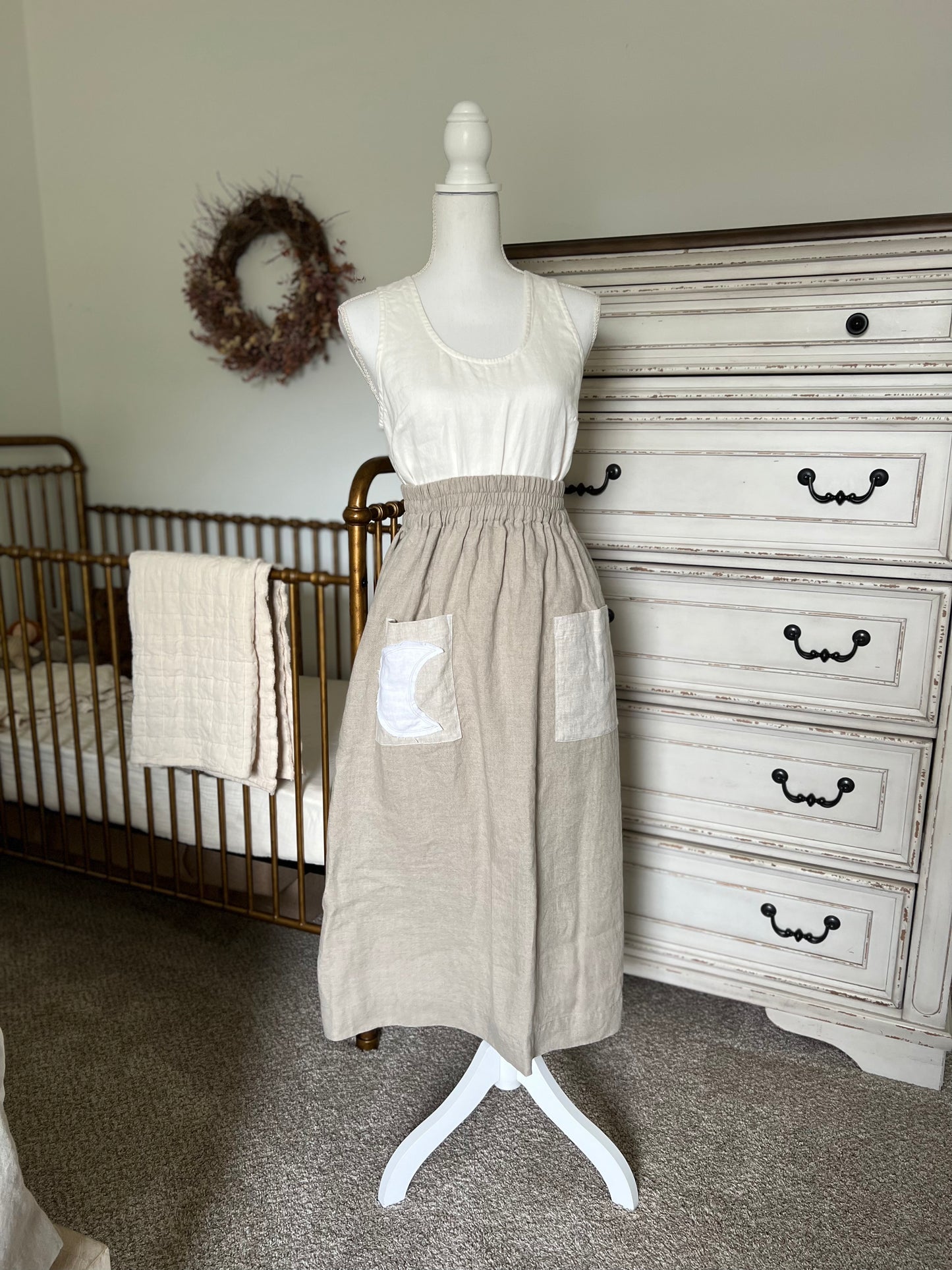 EXCLUSIVE 🌙 notPERFECTLINEN Sion Skirt • Natural