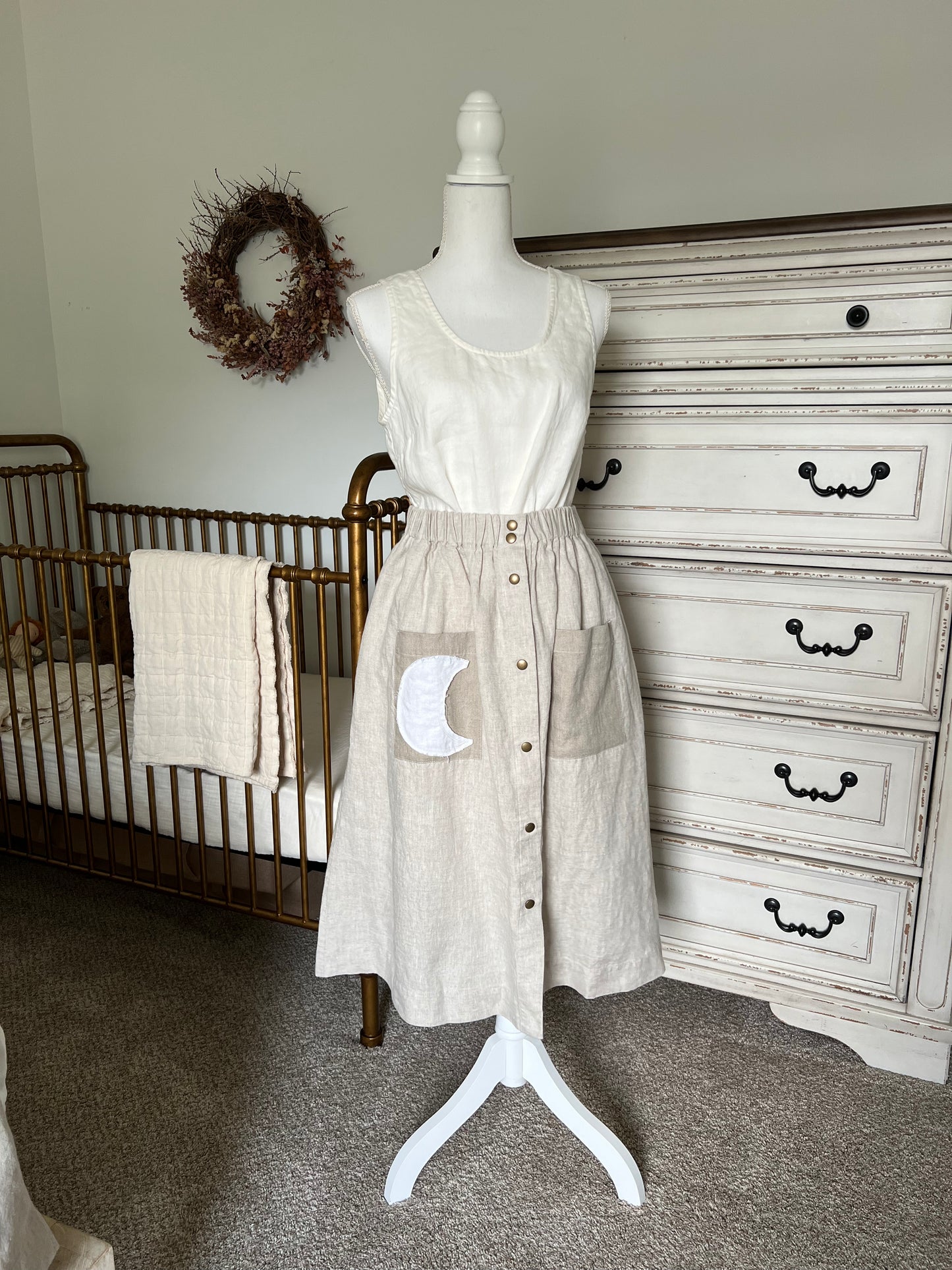 EXCLUSIVE 🌙 notPERFECTLINEN Marseille Skirt • Beige