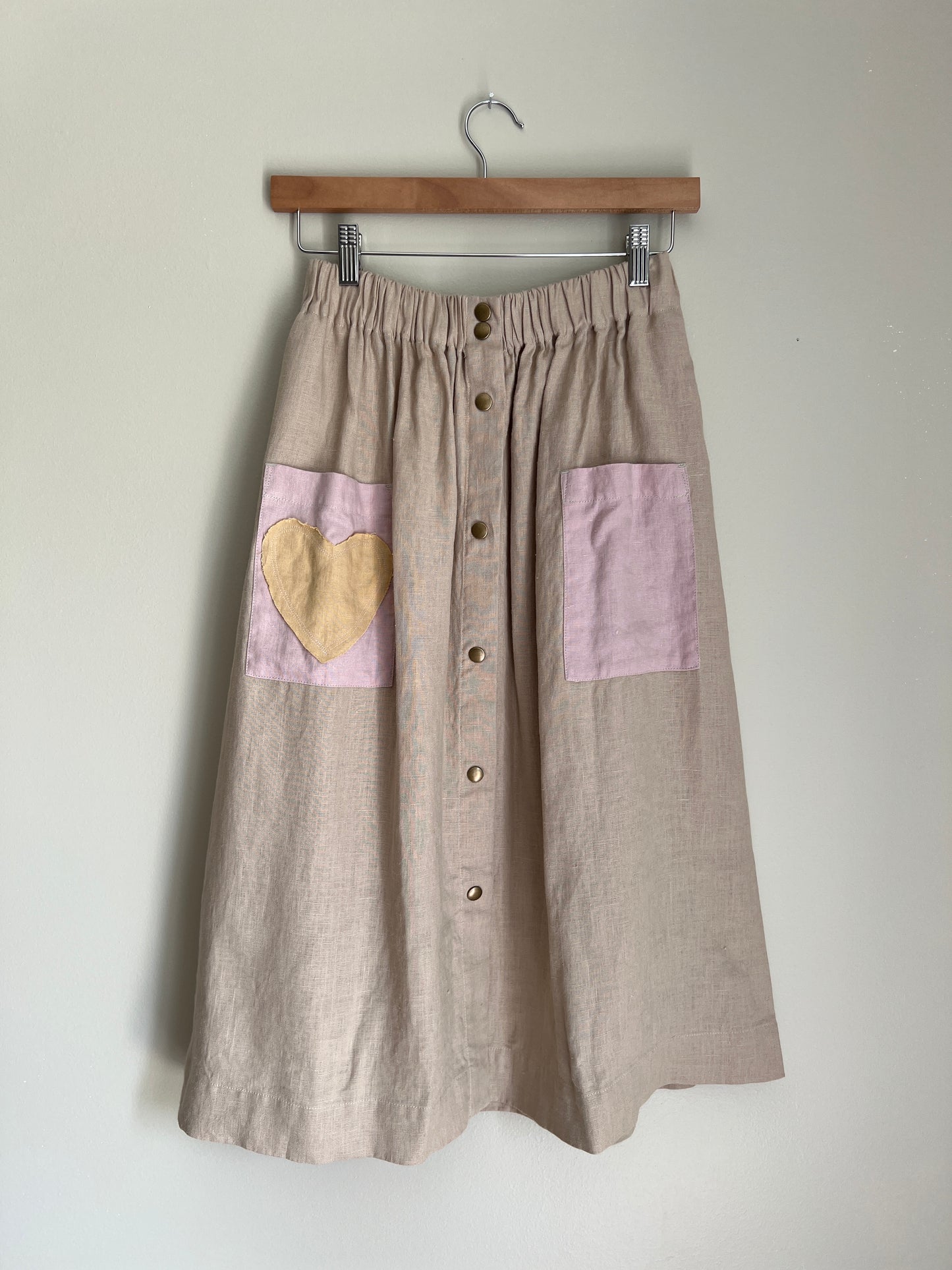 Exclusive Not Perfect Linen Marseille Skirt - Oatmilk
