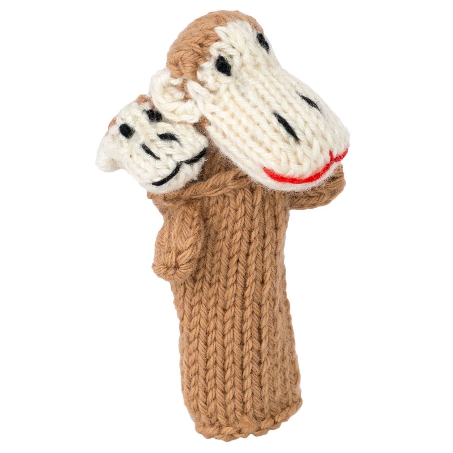 Monkey Mom & Baby - Bright Organic Cotton Finger Puppet