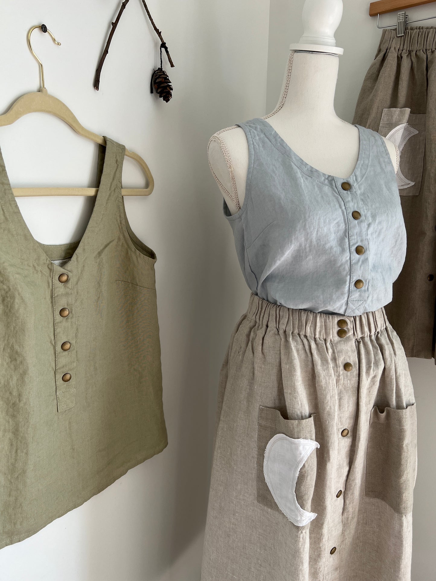 EXCLUSIVE 🌙 notPERFECTLINEN Marseille Skirt • Beige