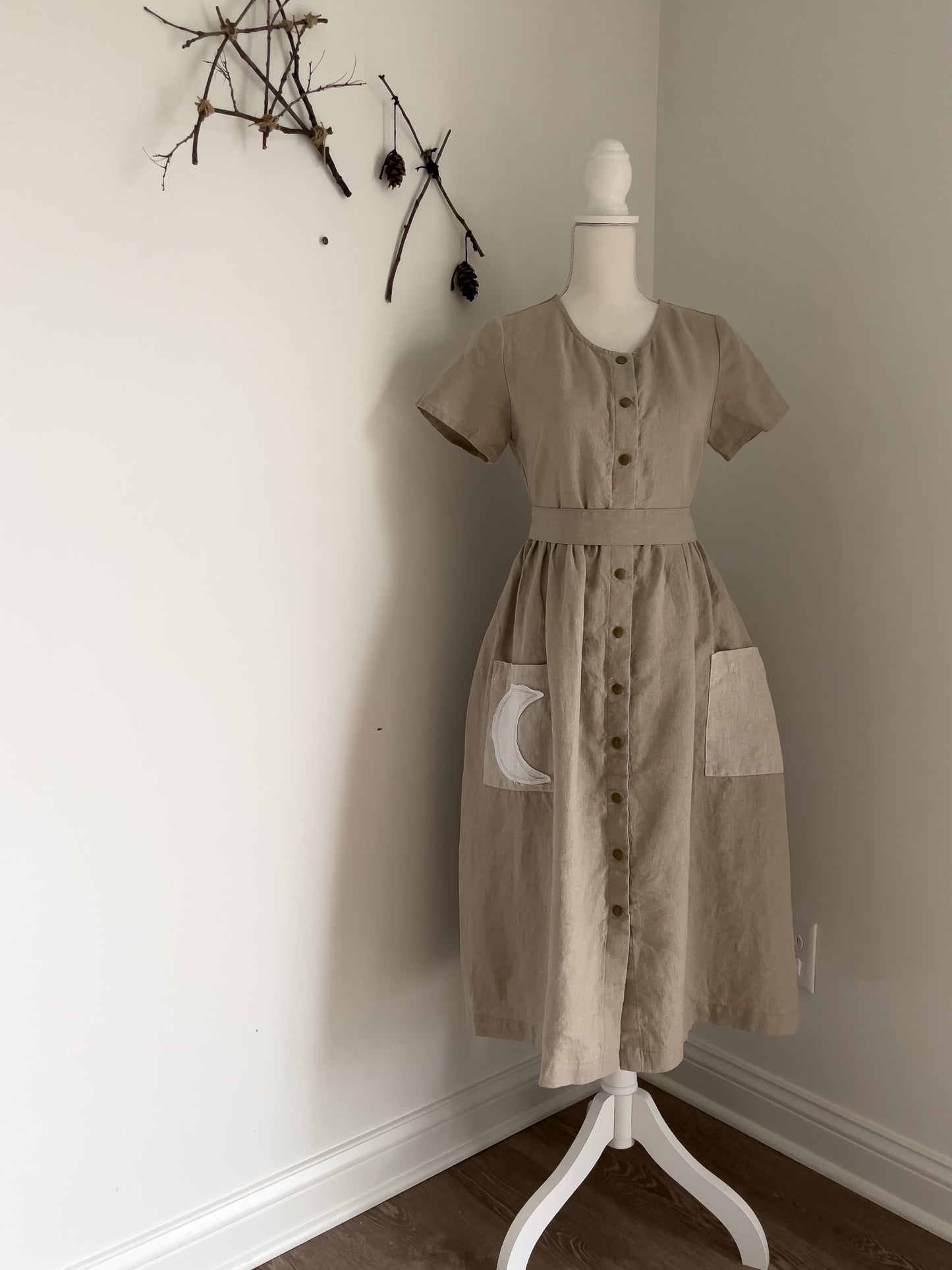 EXCLUSIVE 🌙 notPERFECTLINEN Maxi Mama Dress • Natural (LAST OnE Medium