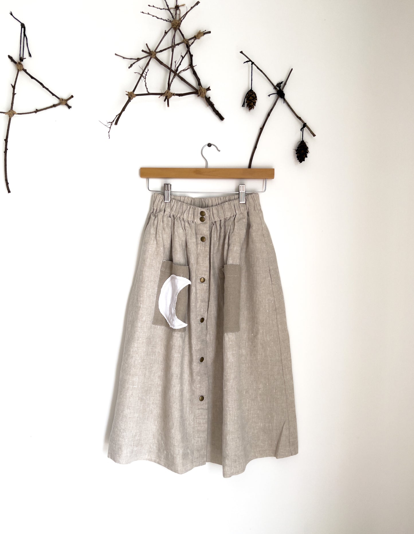 EXCLUSIVE 🌙 notPERFECTLINEN Marseille Skirt • Beige (LaST ONE for Small & Medium)
