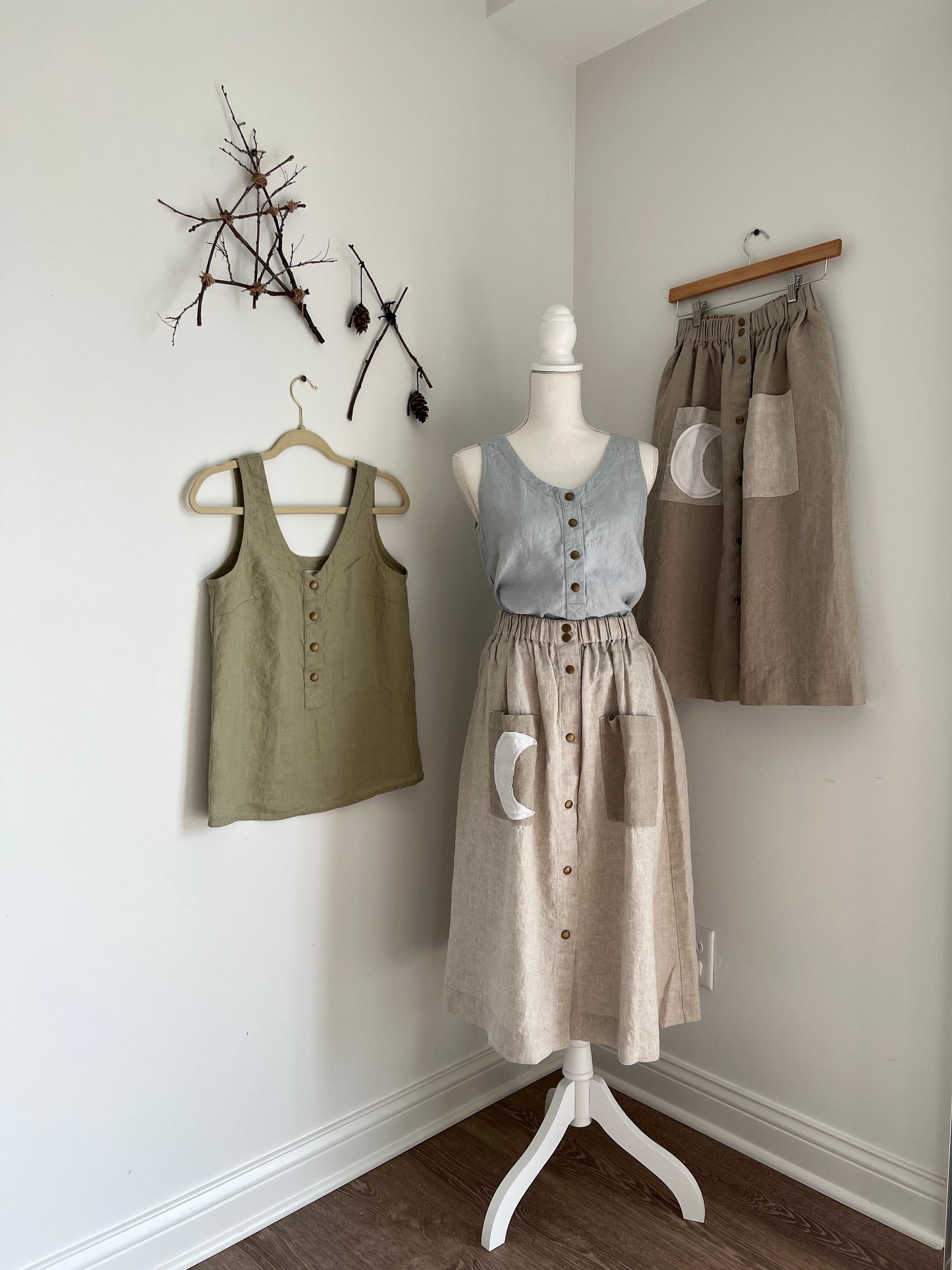 EXCLUSIVE 🌙 notPERFECTLINEN Marseille Skirt • Beige