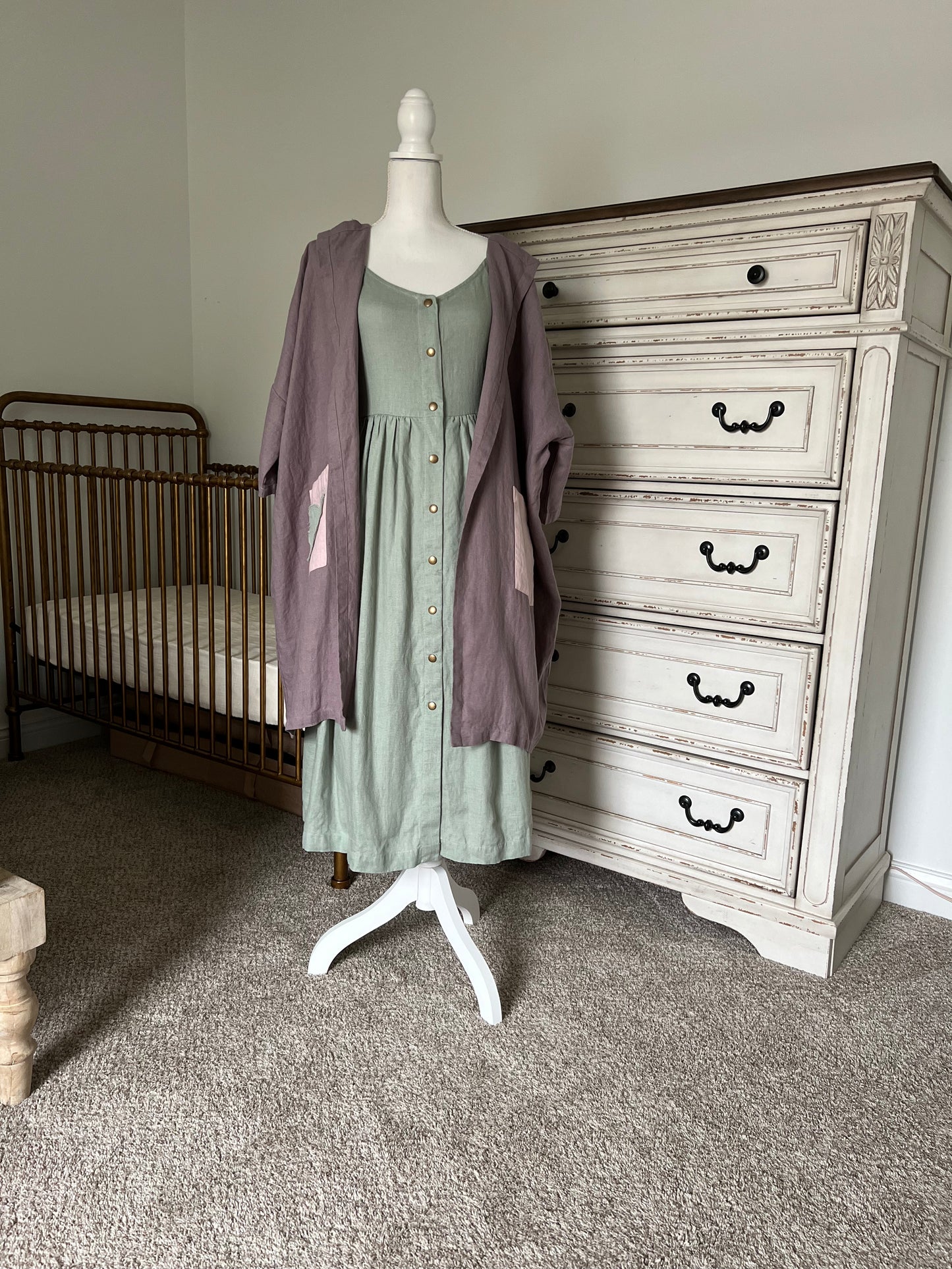 Exclusive Not Perfect Linen Sarah Dress - Succulent Green (LAST ONE - Large)