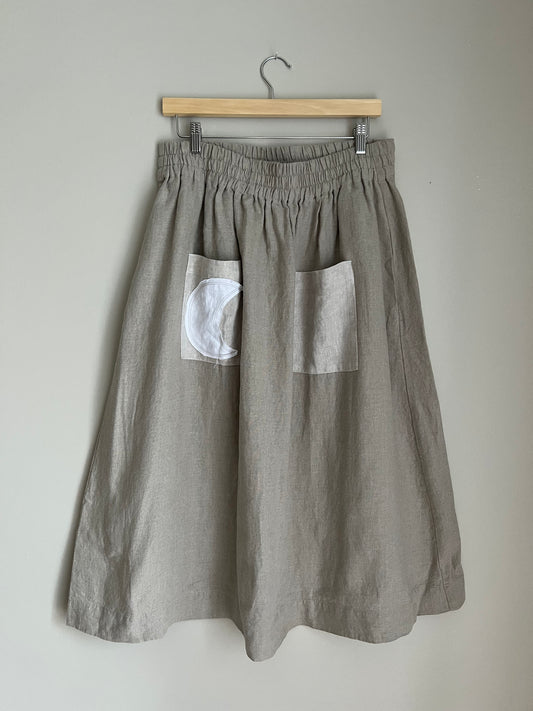 EXCLUSIVE 🌙 notPERFECTLINEN Sion Skirt • Natural (1 Large)