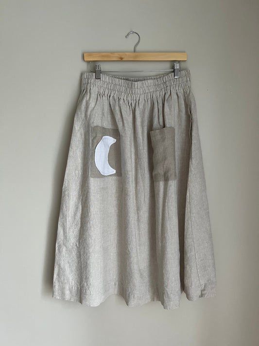 EXCLUSIVE 🌙 notPERFECTLINEN Sion Skirt • Beige (1 Small left & 1 Large)