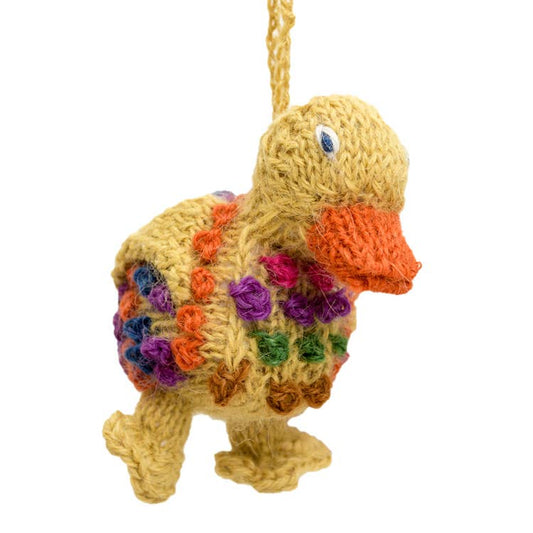 Duck Alpaca Knitted Ornament