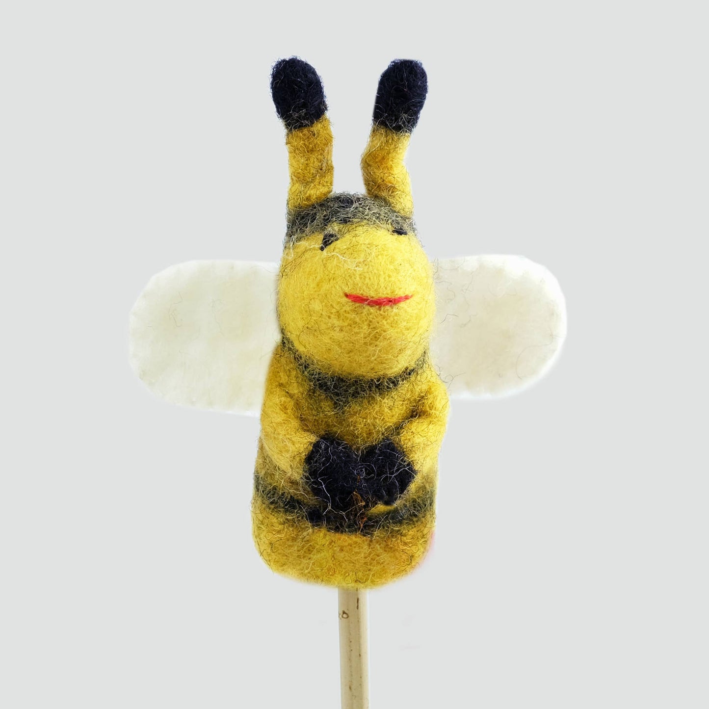 Handmade Felt Bee Finger Puppet