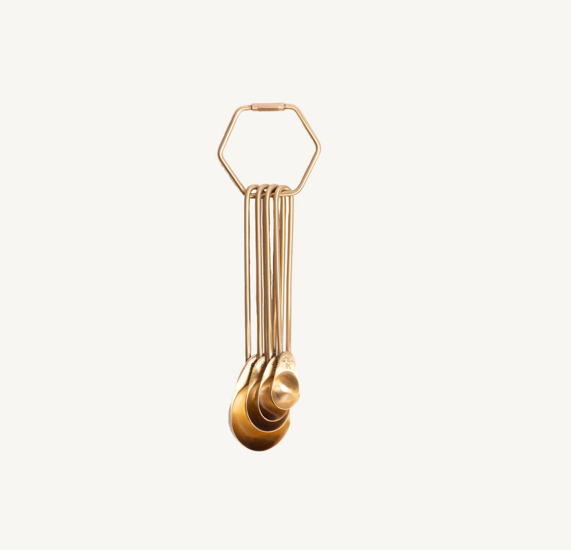 Brass Measuring Spoons on Hexagon Ring – Vila Moon