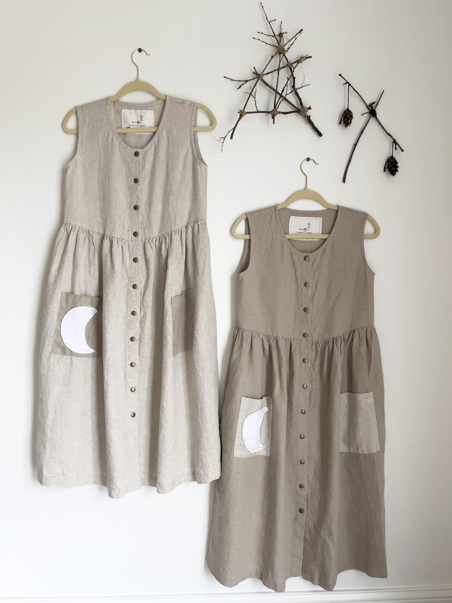 EXCLUSIVE 🌙 notPERFECTLINEN Sleeveless Maxi Mama Dress • Natural