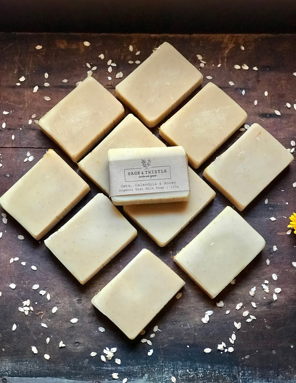 Oats, Calendula & Honey Organic Goat Milk Soap