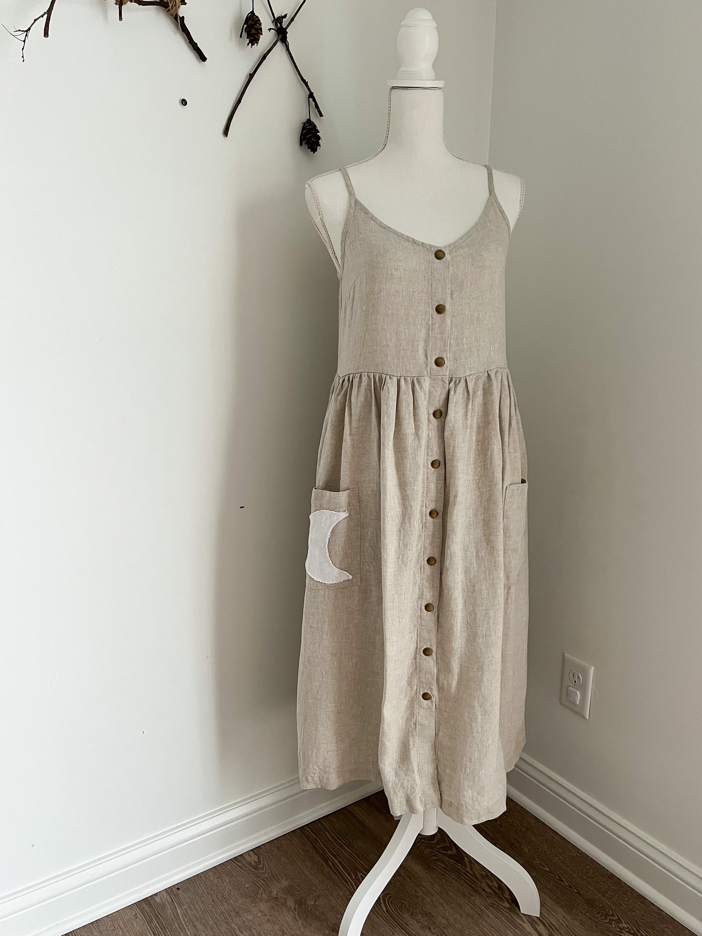 EXCLUSIVE 🌙 notPERFECTLINEN   Sarah Maxi Dress   •  Beige