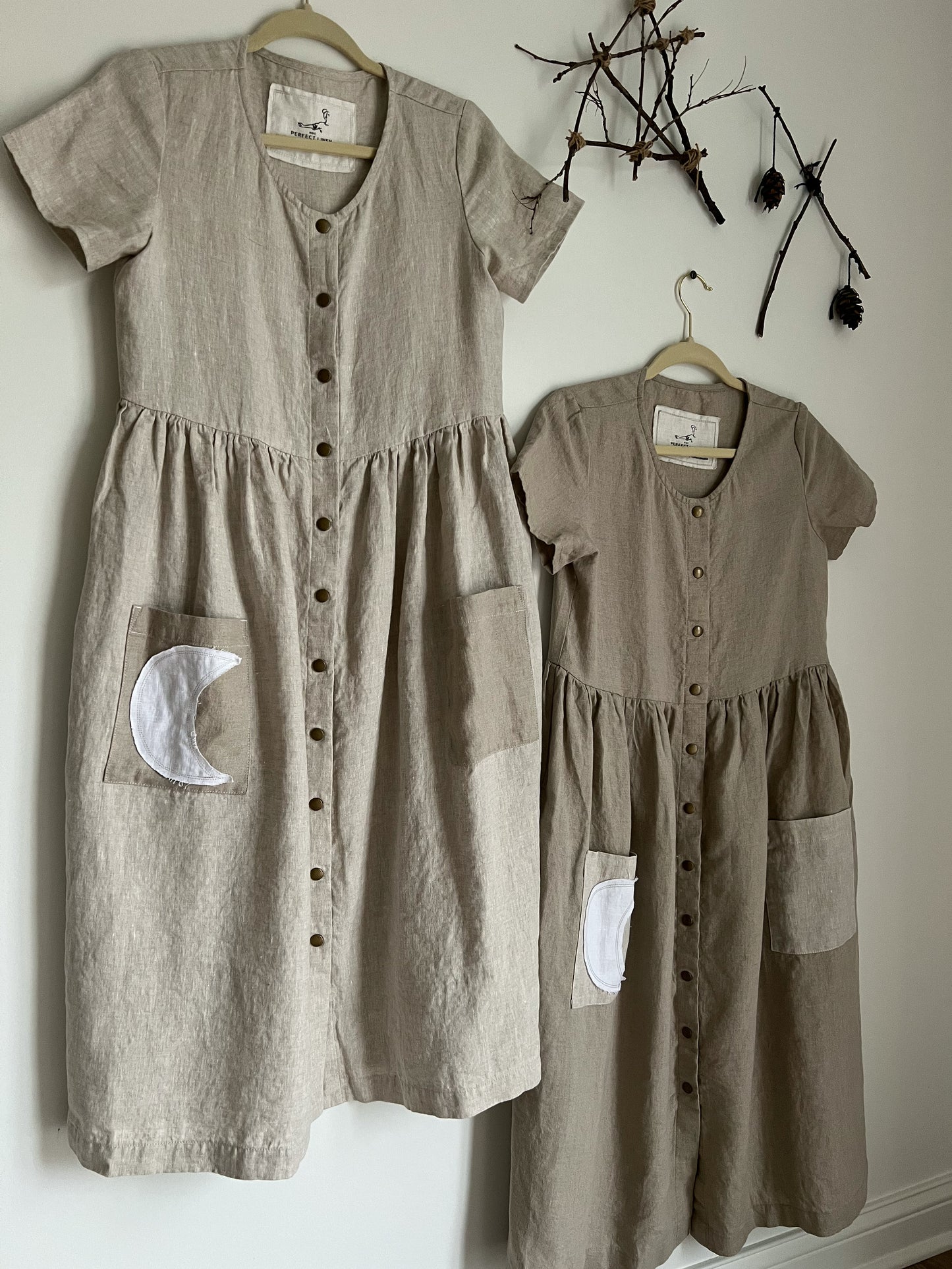 EXCLUSIVE 🌙 notPERFECTLINEN Maxi Mama Dress • Natural