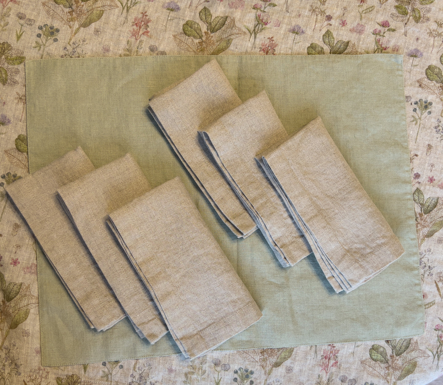 notPERFECTLINEN set of 6 - Linen napkins (14.9 in | 38 cm) • Natural