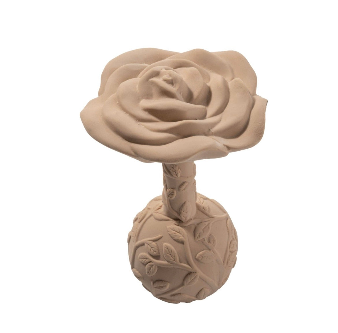 Natural rubber Rattle Rose - Beige